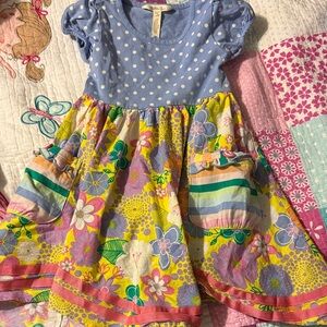 Matilda Jane Blue and Yellow Floral Kids Dress